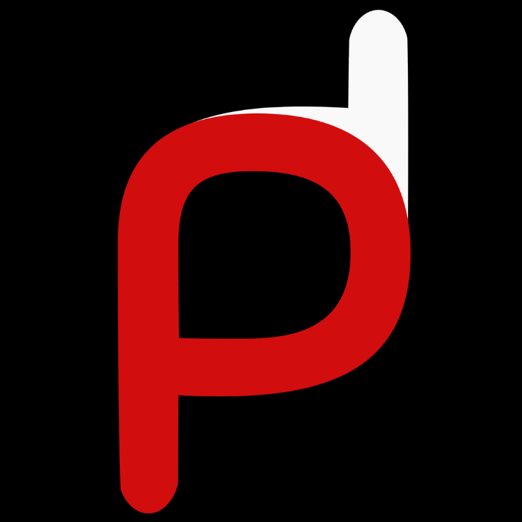 P letter with upside down P logo